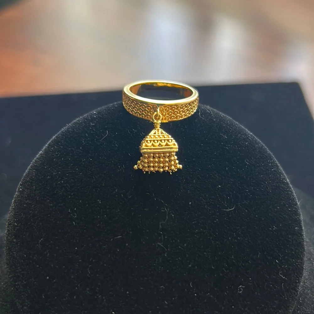 NWOT PAJ Brand Gold Over Brass Tassel Dangle Ring Beaded Tribal Casual Travel